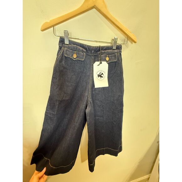 Current/Elliott Women's Size 24 Blue THE COLETTE CULOTTE Jeans NWT - Picture 7 of 13